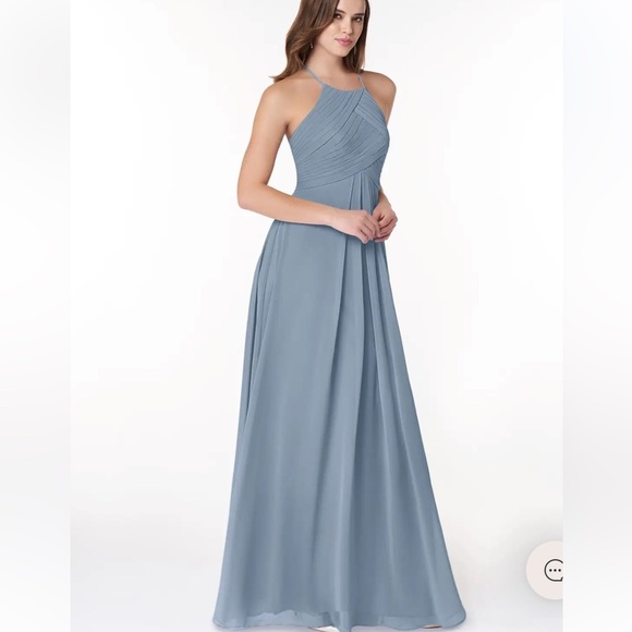 Azazie Dresses & Skirts - Azazie Blue Halter Maxi Dress